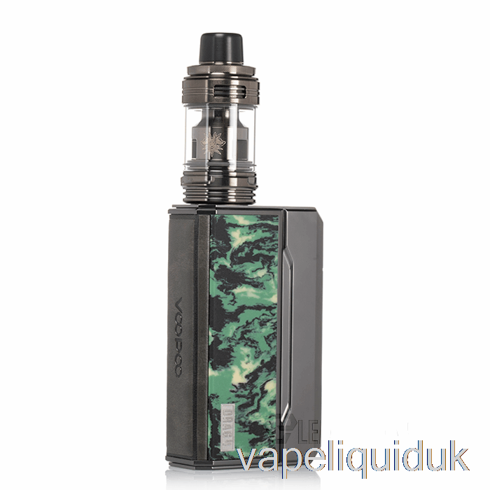 VOOPOO Drag 4 177W Starter Kit Gun Metal + Forest Green Vape Liquid